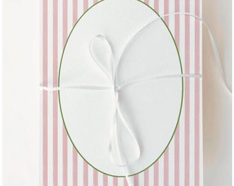Pink Green Stripe Border for an East Coast Wedding Invitation or Country Club Menu | DIGITAL DOWNLOAD