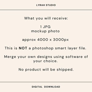 Stationery Card Flatlay Mockup with Black Envelope & White Ribbon | Elegant Invitation Styled Photo image 3