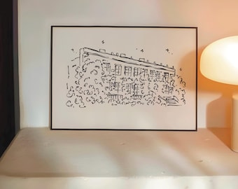 Personalised Brympton House Art Print | Somerset Wedding or Anniversary Gift