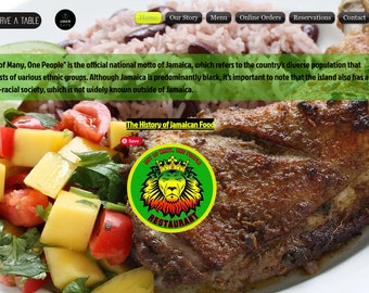 Jamaican Food Restaurant Website Template through Wix.com