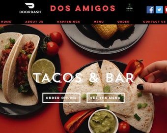 Latin Food Restaurant Website Template through Wix.com