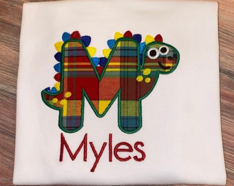 Letter M Dinosaur Shirt