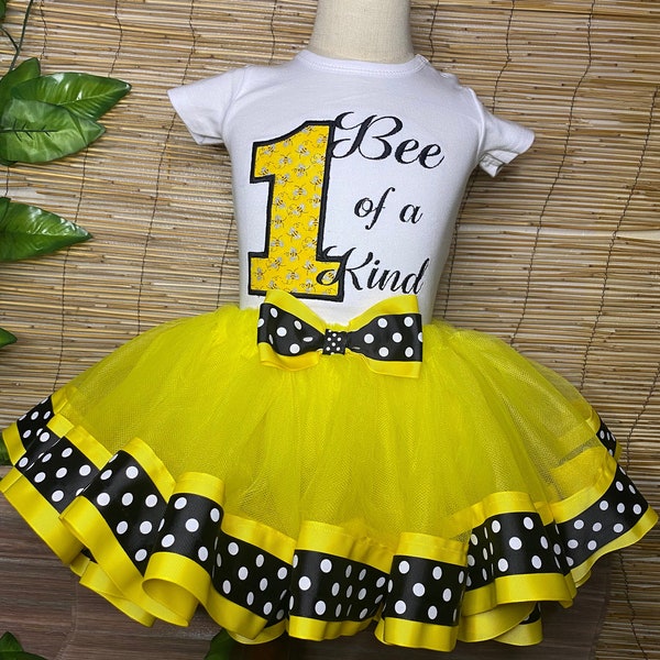 Abeja 1 de un tipo cumpleaños Tutu