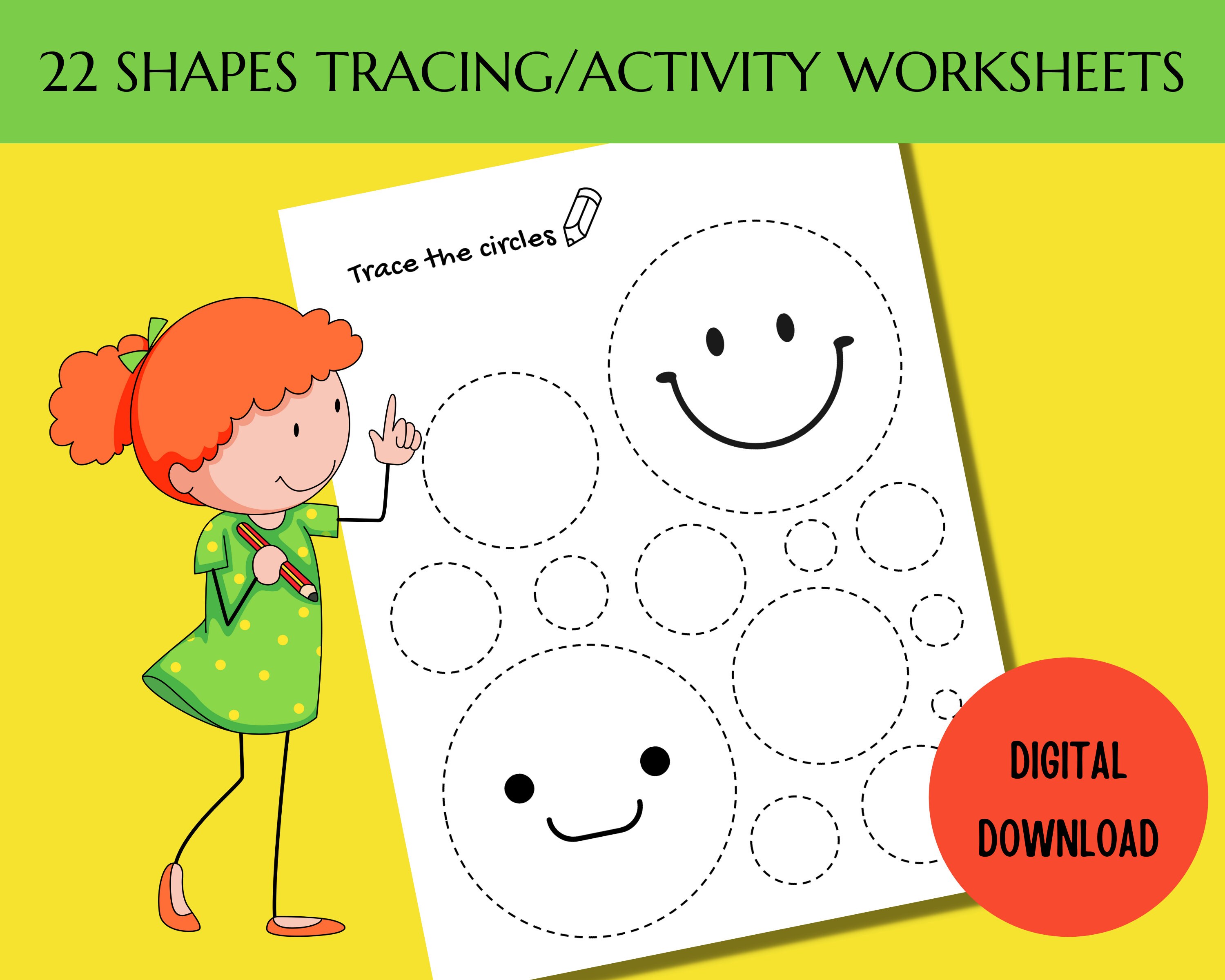 basic shape tracing and cutting activity worksheets for etsy