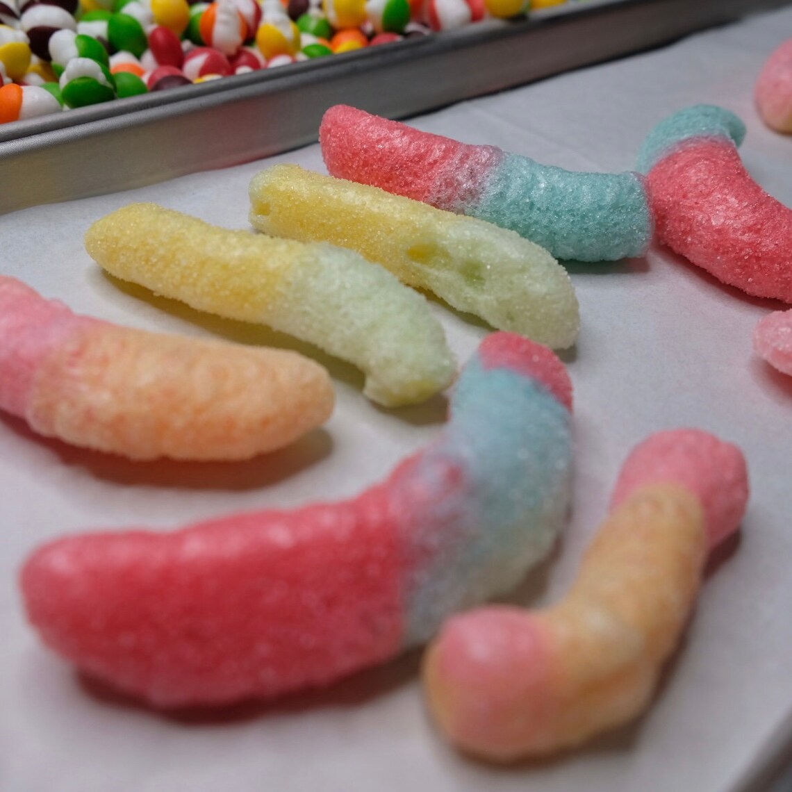 Freeze Dried Sour Worm Gummies Etsy