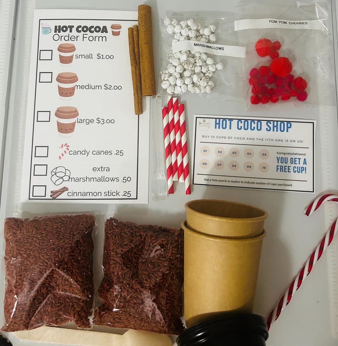 Hot Chocolate Sensory Bin