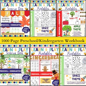 1000+Ultimate Preschool & Kindergarten Worksheet Bundle| Preschool Curriculum|Preschool/Kindergarten worksheets| Homeschool |Daycare