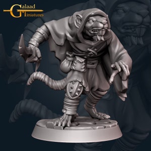 Ratmen Sewerstalkers (4 sculpts and a big dang crocodile) / DnD / Pathfinder / Savage Worlds / Galaad Miniatures