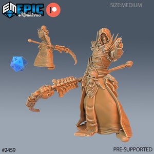 Vile Necromancer (3 Sculpts) /  DnD / 5e / Pathfinder / Savage Worlds / Epic Miniatures 2460