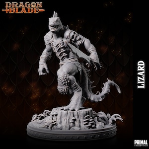 リザードマン戦士（3体）/ダンジョンズ＆ドラゴンズ/パスファインダー/5e/ミニチュア/プライマル・コレクタブルズ