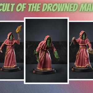 Il Culto dell&#39;Uomo Annegato (3 Sculture) / DnD / 5e / Pathfinder / Savage Worlds / Falcata Studios