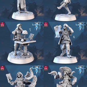 Apprentices (6 Sculpts) / Frostgrave / DnD / Pathfinder / 5e / Miniature / STL Miniatures