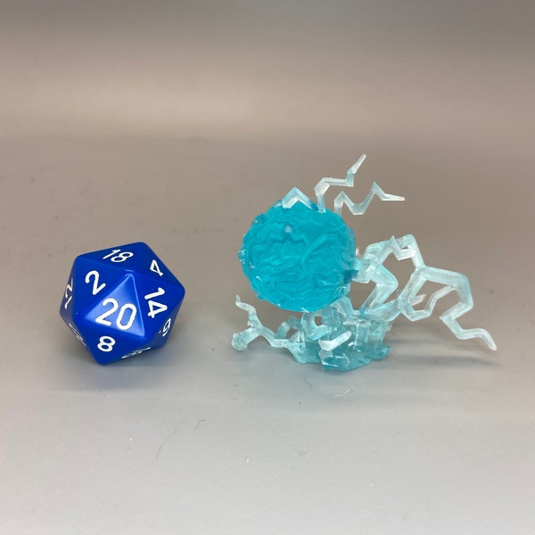 Lightning Orb / Spell Effect / Dungeons and Dragons / DnD / Pathfinder / Miniature / 5e / Crippled God