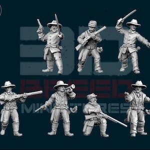 7th Cavalry (7 Sculpts) / Deadlands / Doomtown / Dead Man&#39;s Hand / Blackwater Gulch / Gunfighter&#39;s Ball / 3D Breed Miniatures