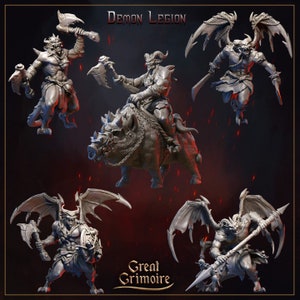 Demon Legion (6 Sculpts) / DnD / Pathfinder / 5e / Minature / Hell / Great Grimoire