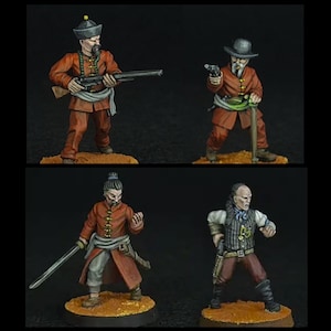 The Tong Gang (7 Sculpts) / Deadlands / Doomtown / Dead Man&#39;s Hand / Blackwater Gulch / Gunfighter&#39;s Ball / 3D Breed Miniatures