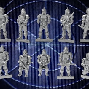 Vintage Silver Robots (2 sets of 10 sculpts each) / Cyborg / Robot / Pop Culture / Stargrave / BigMrTong