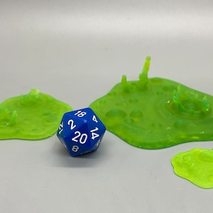 Acid Puddle (various sizes) / Spell Effect / Dungeons and Dragons / DnD / Pathfinder / Miniature / 5e / Crippled God