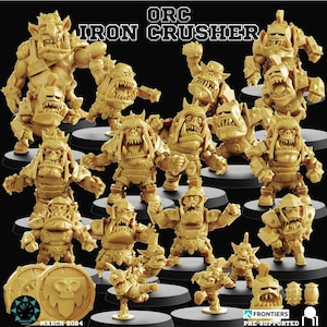 Chibi Orc Team (19 Member Roster) / Fantasy Football / Realm of Paths