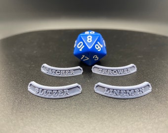 Plaques d&#39;identification et plaques numérotées pour les buts Fantasy Football / Design par PipBoy57