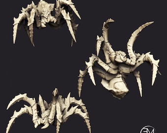 Giant Spiders (3 Sculpts) / DnD / 5e / Pathfinder / Medium, Large, or Huge Beast / Artisan Guild