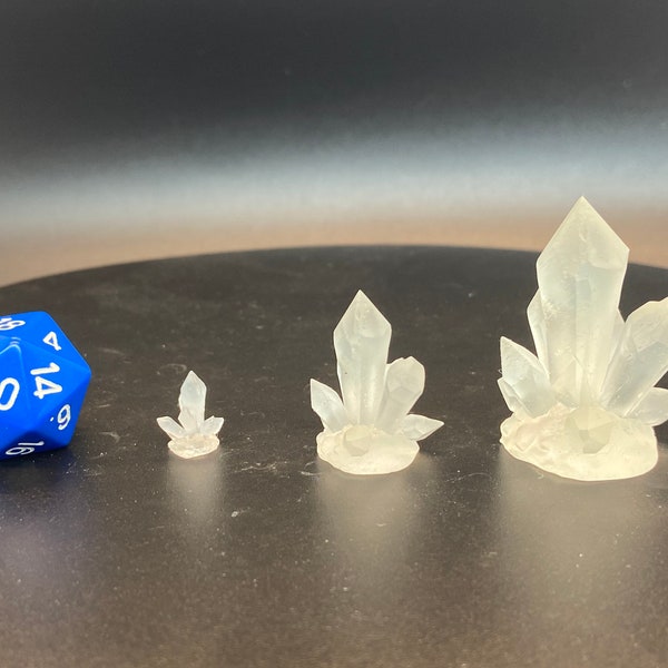 Crystal Cluster (3 sizes) / Scatter Terrain / MtG Tokens / DnD / 5e / Pathfinder / Savage Worlds / Roleplaying & Miniatures