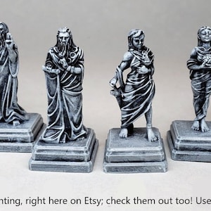 Statues (8 sculpts) Filament OR Resin / DnD / 5e / Savage Worlds / Greek / Roman / Pantheon / Philosphers / Fat Dragon Games