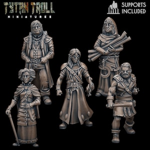 Curse of Strahd NPCs (5 Sculpts) / DnD / Pathfinder / 5e / Dungeons and Dragons / Tytan Troll Miniatures