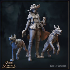 Celia LeFleur (Model and Bust) / DnD / Pathfinder / 5e / Miniature / Great Grimoire