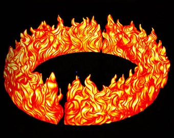 Fire Circle (comes with 4 pieces) / Spell Effect / Dungeons and Dragons / DnD / Pathfinder / Miniature / 5e / Crippled God