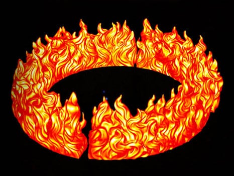 Fire Circle (comes with 4 pieces) / Spell Effect / Dungeons and Dragons / DnD / Pathfinder / Miniature / 5e / Crippled God