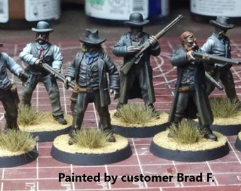 US Marshals (7 Sculpts) / Deadlands / Doomtown / Dead Man's Hand / Blackwater Gulch / Revolverball / 3D Hunderasse Miniaturen