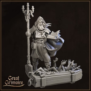 Abraham Billingsworth (Mini and Sculpture sizes) / DnD/ 5e / Pathfinder / Great Grimoire