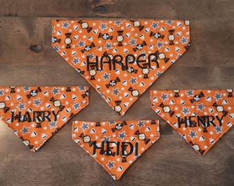 Halloween Dog and Cat (Over the Collar) Personalized Bandana / Pet Scarf - PawsMidwest