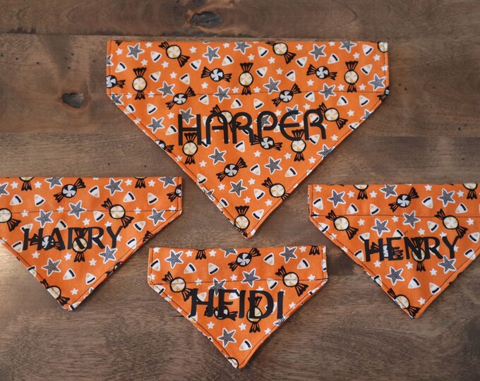 Halloween Dog and Cat (Over the Collar) Personalized Bandana / Pet Scarf - PawsMidwest