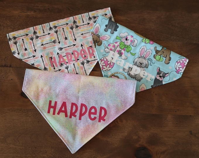 Easter Dog and Cat (Over the Collar) Personalized Bandana / Pet Scarf – PawsMidwest