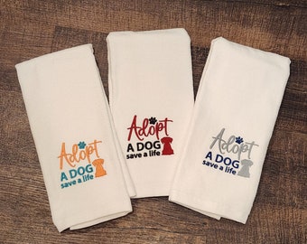 Dog & Cat Velour and Embroidery Hand Towels - PawsMidwest