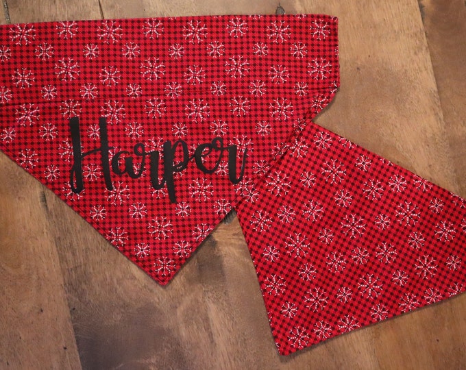 Winter Dog and Cat (Over the Collar) Personalized Bandana / Pet Scarf – PawsMidwest