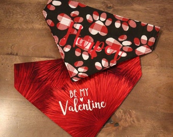Valentine's Dog and Cat (Over the Collar) Personalized Bandana / Pet Scarf – PawsMidwest