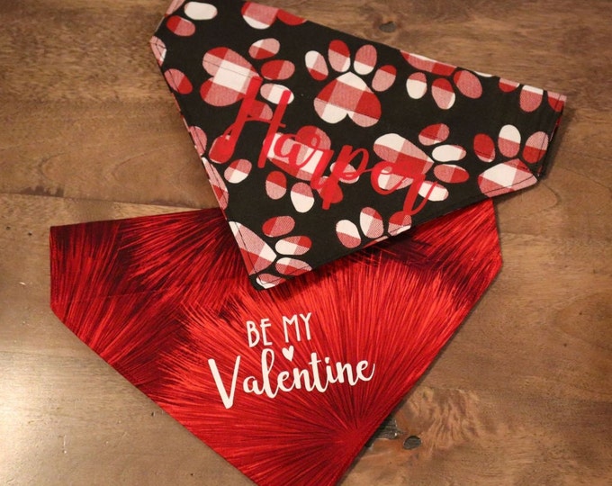 Valentine's Dog and Cat (Over the Collar) Personalized Bandana / Pet Scarf – PawsMidwest