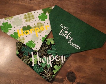 St. Patrick's Day Dog and Cat (Over the Collar) Personalized Bandana / Pet Scarf – PawsMidwest