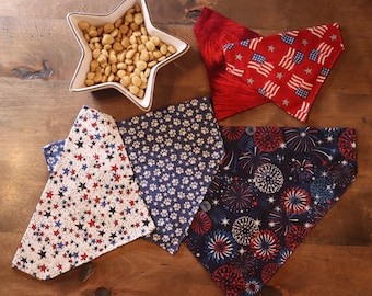 Patriotic Dog and Cat (Over the Collar) Personalized Bandana / Pet Scarf – PawsMidwest
