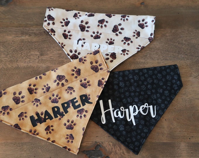 Paws Dog and Cat (Over the Collar) Personalized Bandana / Pet Scarf – PawsMidwest