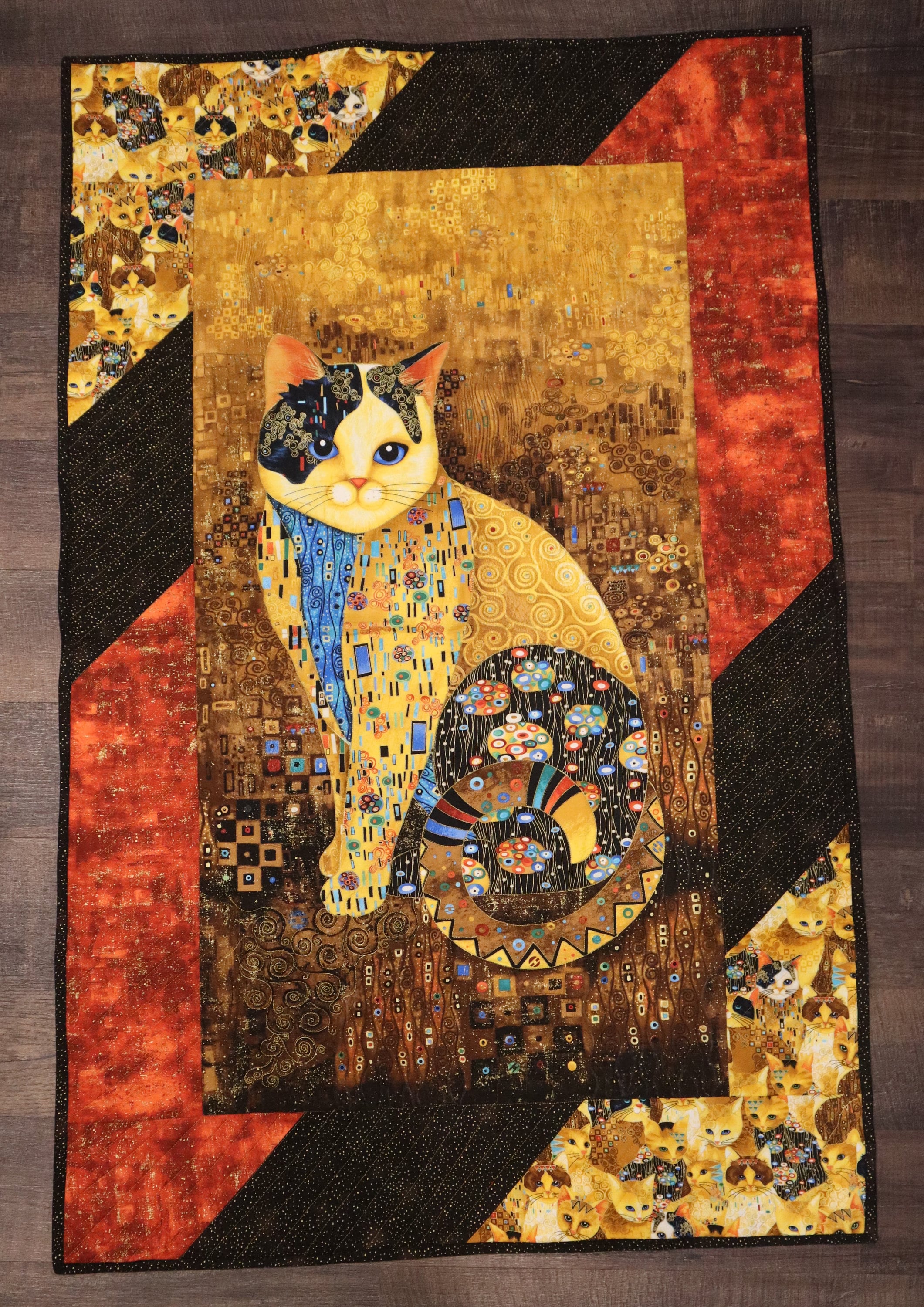 Handmade Cat Quilt Wall Hanging or Throw PawsMidwest