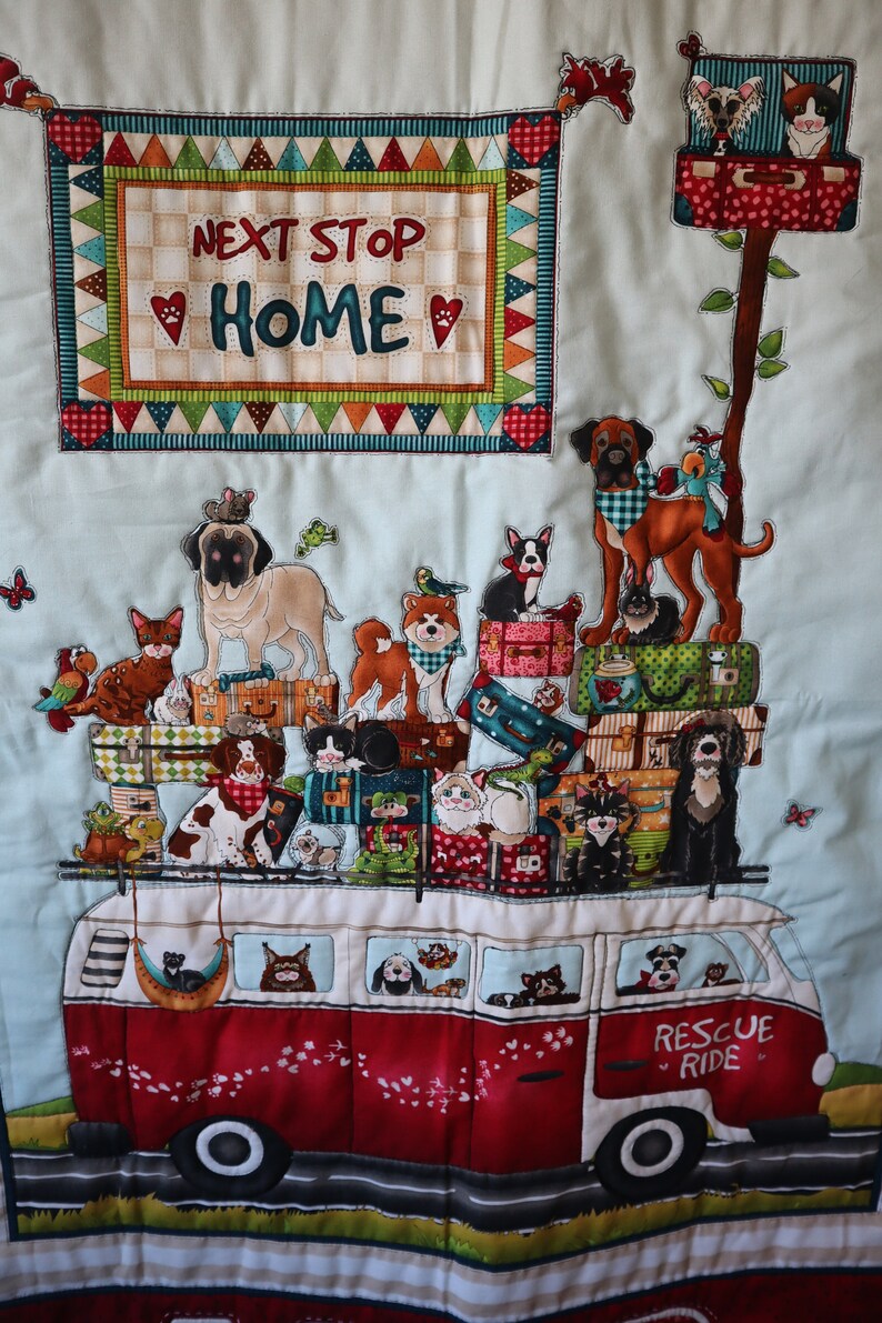 Handmade Cat Quilt wall Hanging or Throw Pawsmidwest Etsy