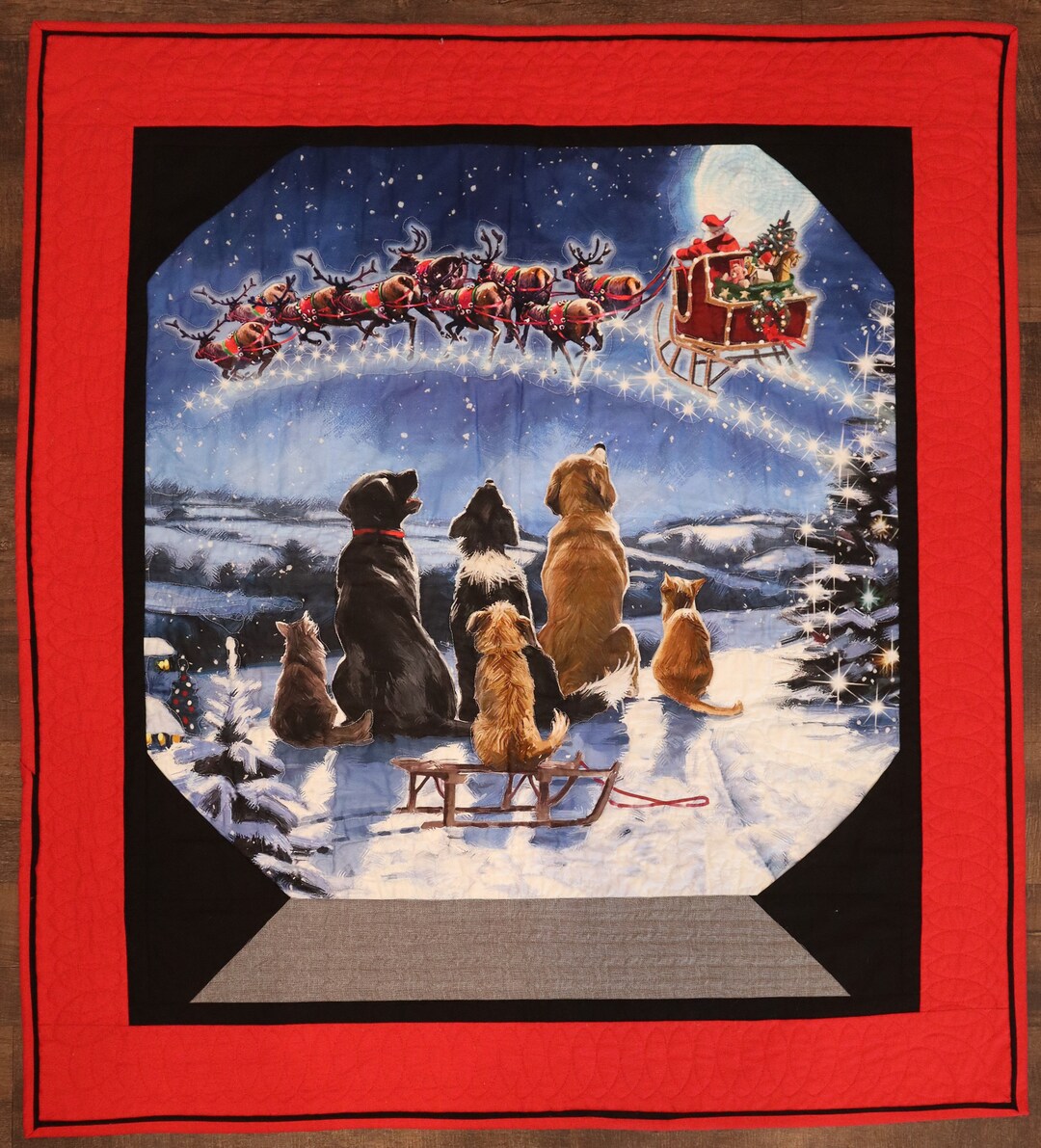 Christmas Husky Paw CW0611001CL Quilt main image 1