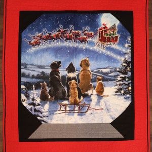 Handmade Christmas Dog/Cat Quilt (Wall Hanging/Throw/Blanket) - PawsMidwest