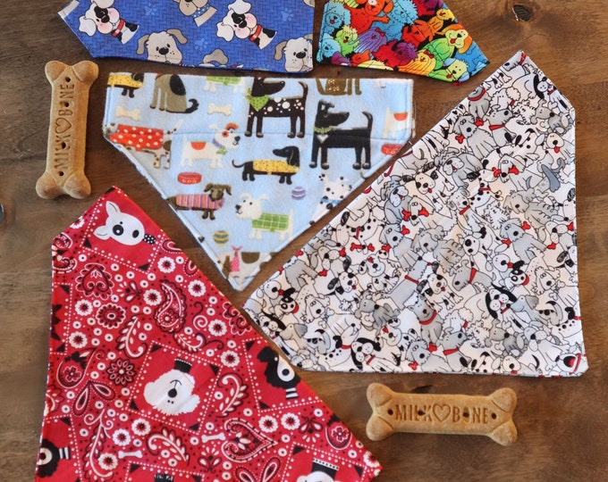 Dog Print (Over the Collar) Personalized Bandana / Pet Scarf – PawsMidwest