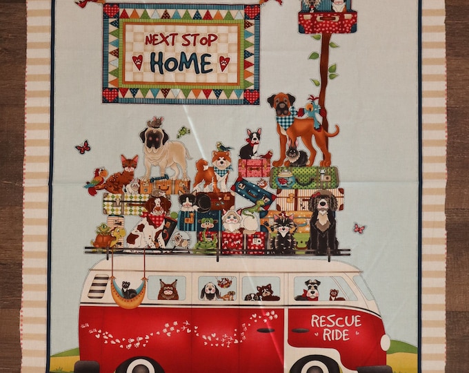 Dog & Cat Quilt Panel - PawsMidwest