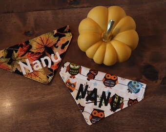 Fall & Thanksgiving Dog and Cat (Over the Collar) Personalized Bandana / Pet Scarf – PawsMidwest